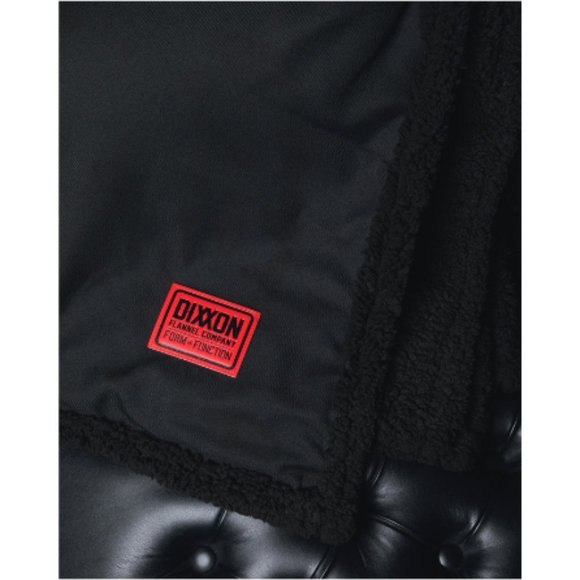 DIXXON Bedding Dixxon Flannel Outlaw Flannel Sherpa Blanket Black